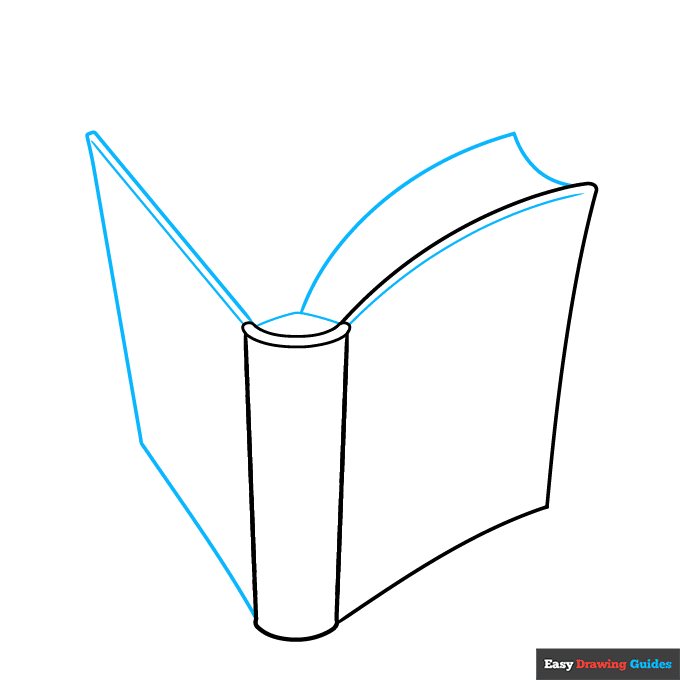 Parts of a Book for Kids step-by-step drawing tutorial: step 2