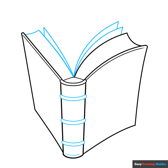 Parts of a Book for Kids step-by-step drawing tutorial: step 3