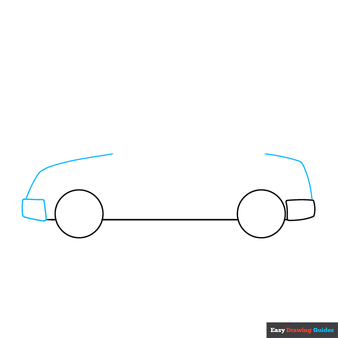 Parts of a Car for Kids step-by-step drawing tutorial: step 2