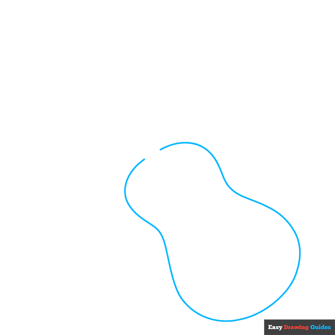 Parts of a Guitar step-by-step drawing tutorial: step 1
