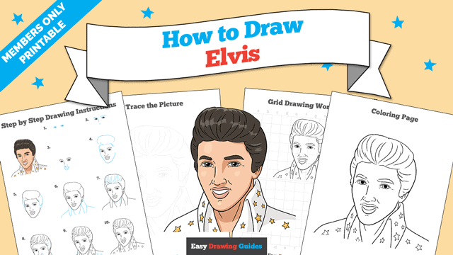 How to Draw Elvis Printable Thumbnail