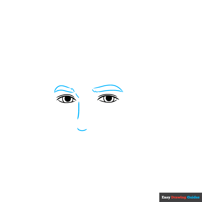 Elvis step-by-step drawing tutorial: step 2