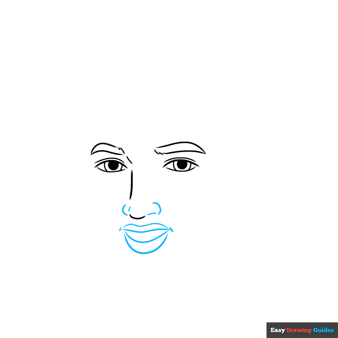 Elvis step-by-step drawing tutorial: step 3