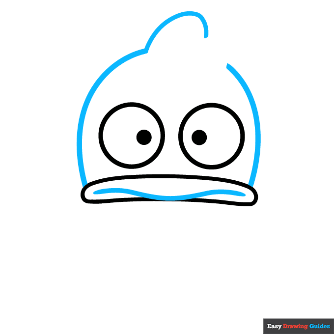 Hangyodon from Sanrio step-by-step drawing tutorial: step 2