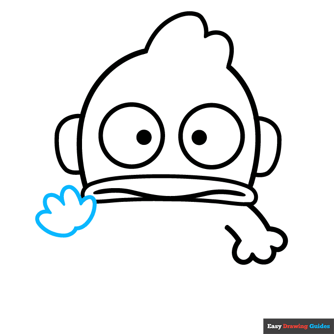 Hangyodon from Sanrio step-by-step drawing tutorial: step 5