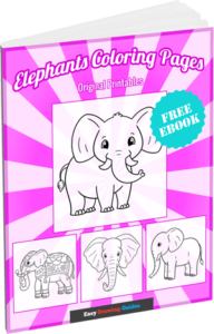 Elephants Characters Coloring Pages 3D Cover Image