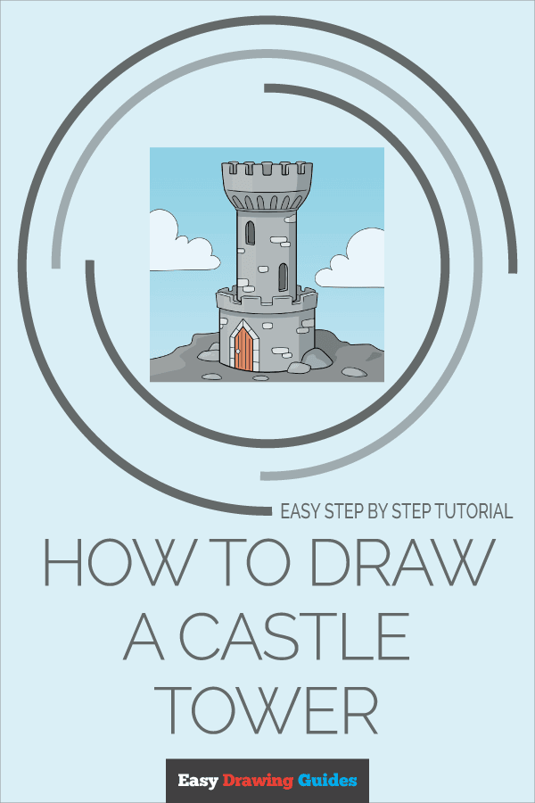 How to Draw a Castle Tower Pinterest Image
