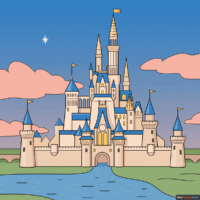 How to Draw a Disney Castle