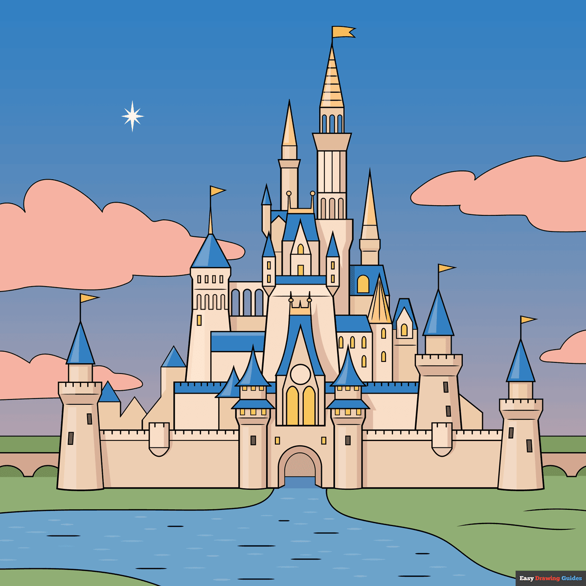 How To Draw Disney Castle Step by Step Guide For Beginners How To Draw Disney Castle Step by Step Guide For Beginners