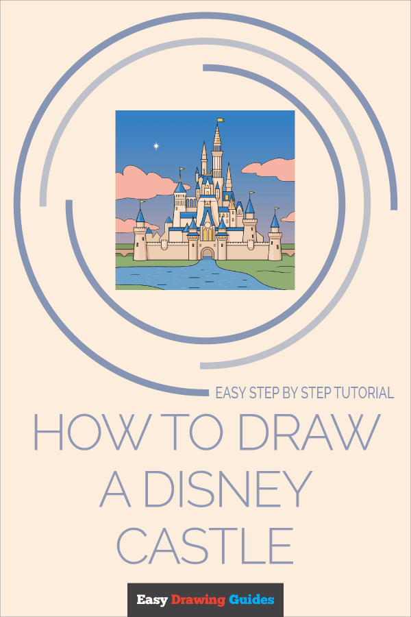 How to Draw a Disney Castle Pinterest Image