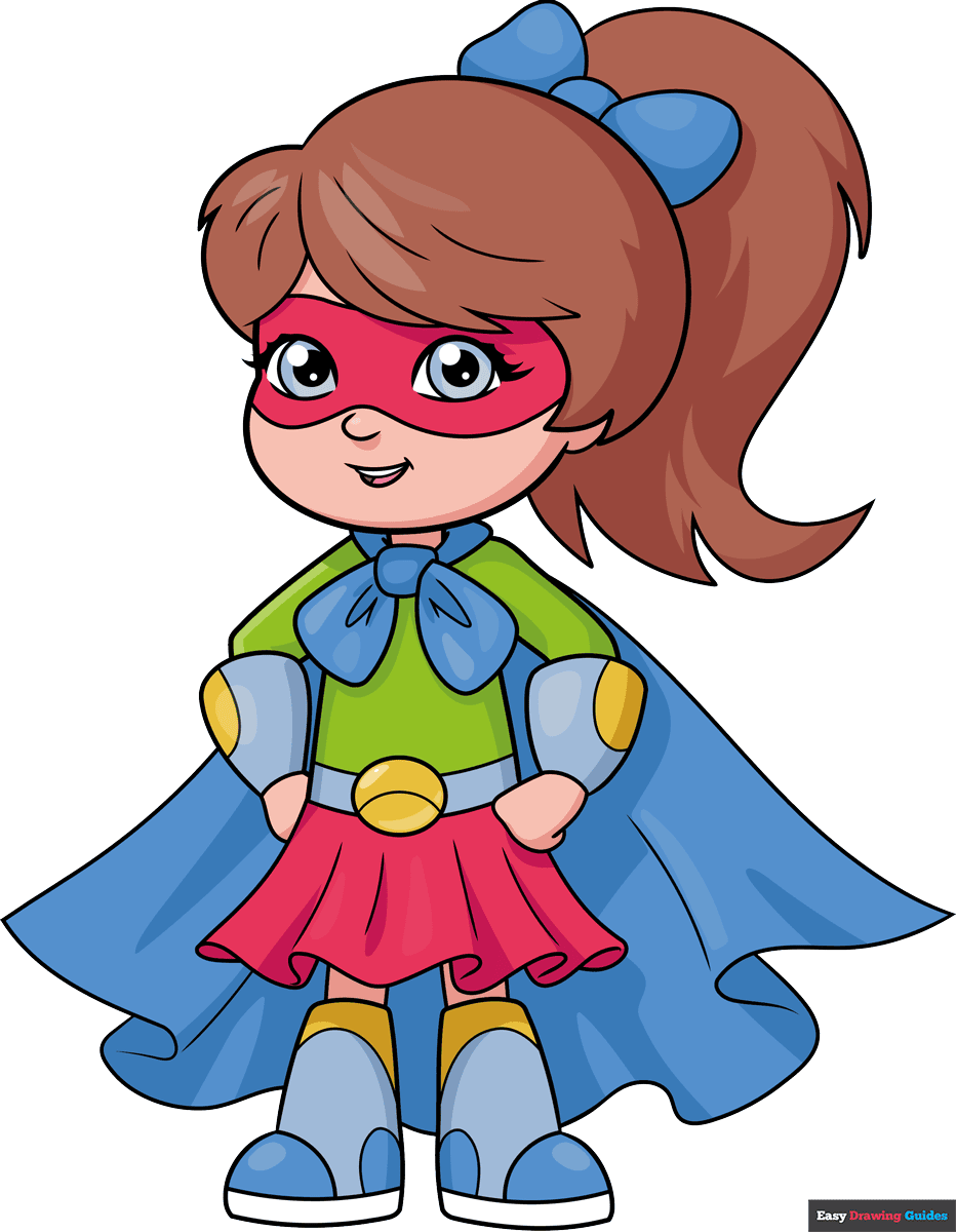 How to Draw a Girl Superhero Featured Image