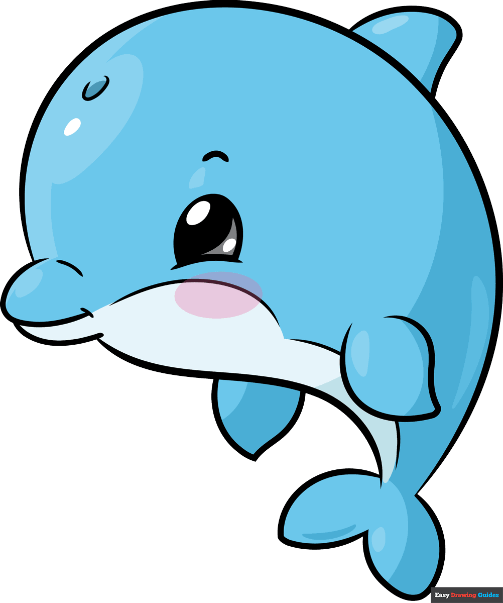 How to Draw a Kawaii Dolphin Featured Image