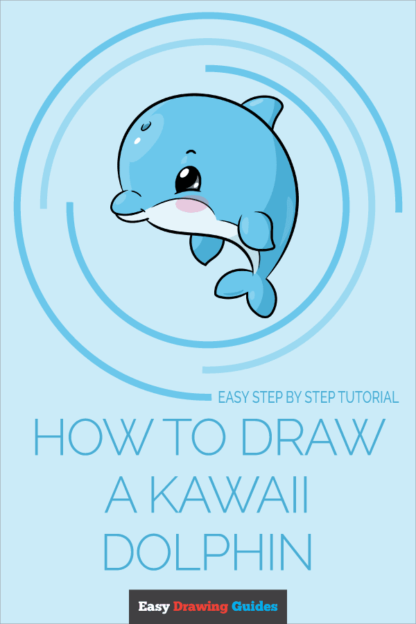 How to Draw a Kawaii Dolphin Pinterest Image