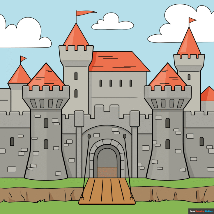 How to Draw a Medieval Castle Featured Image