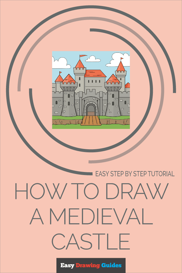 How to Draw a Medieval Castle Pinterest Image
