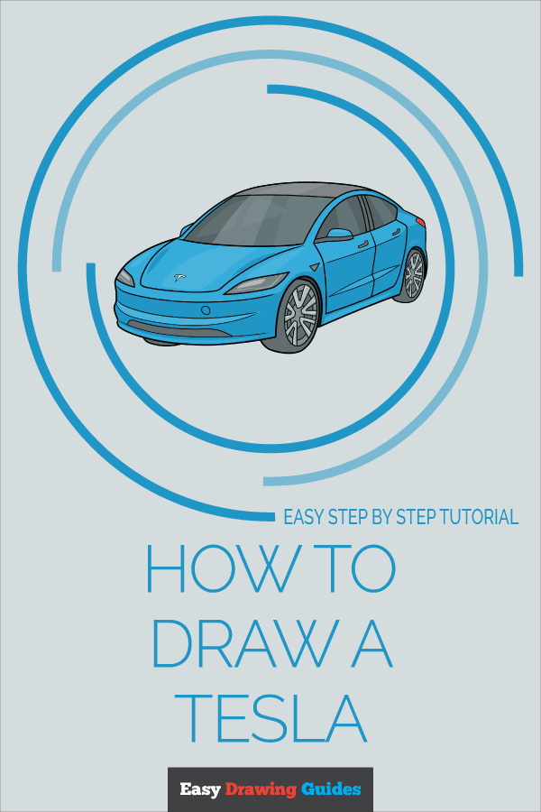 How to Draw a Tesla Pinterest Image