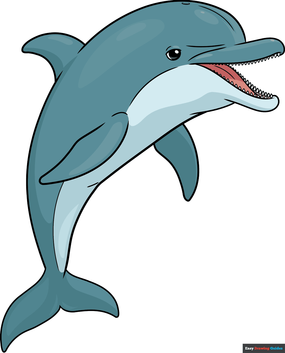 How to Draw an Easy Realistic Dolphin Featured Image