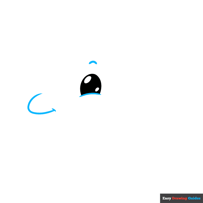 Kawaii Dolphin Dolphin step-by-step drawing tutorial: step 2
