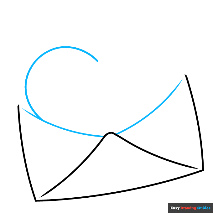 Love Letter Hearts step-by-step drawing tutorial: step 3