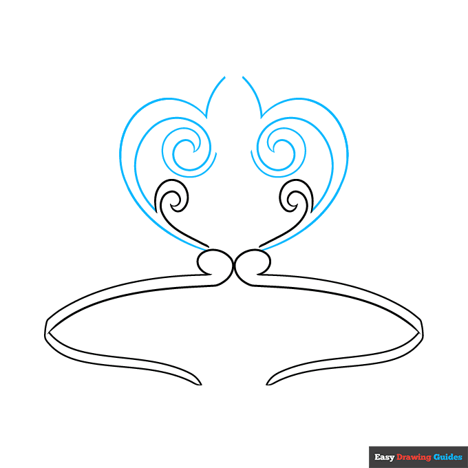 Tiara step-by-step drawing tutorial: step 3