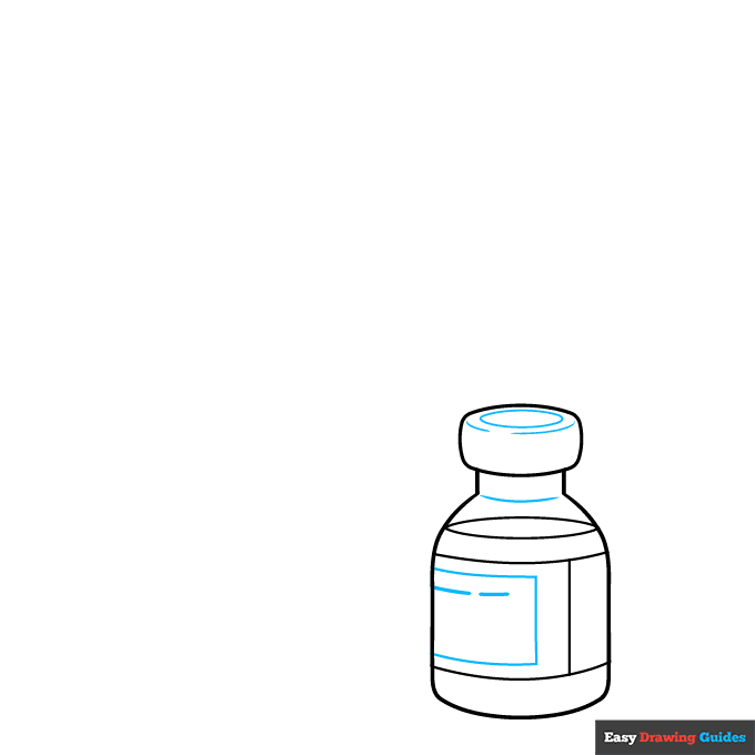 Vaccine step-by-step drawing tutorial: step 3