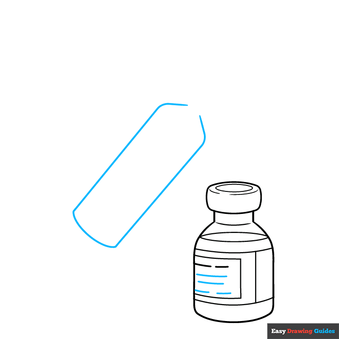 Vaccine step-by-step drawing tutorial: step 4