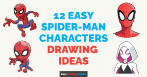 12 Easy Spider-Man Characters Drawing Tutorials for Kids Featured Image