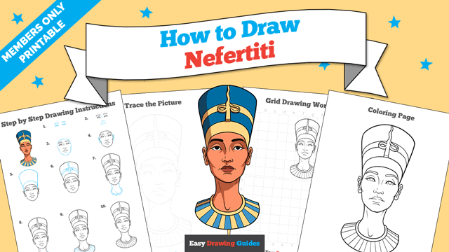 How to Draw Nefertiti Printable Thumbnail