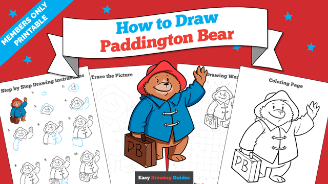 How to Draw Paddington Bear Printable Thumbnail
