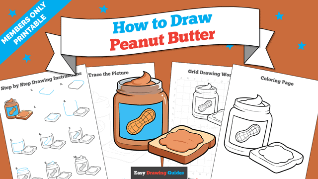 How to Draw Peanut Butter Printable Thumbnail