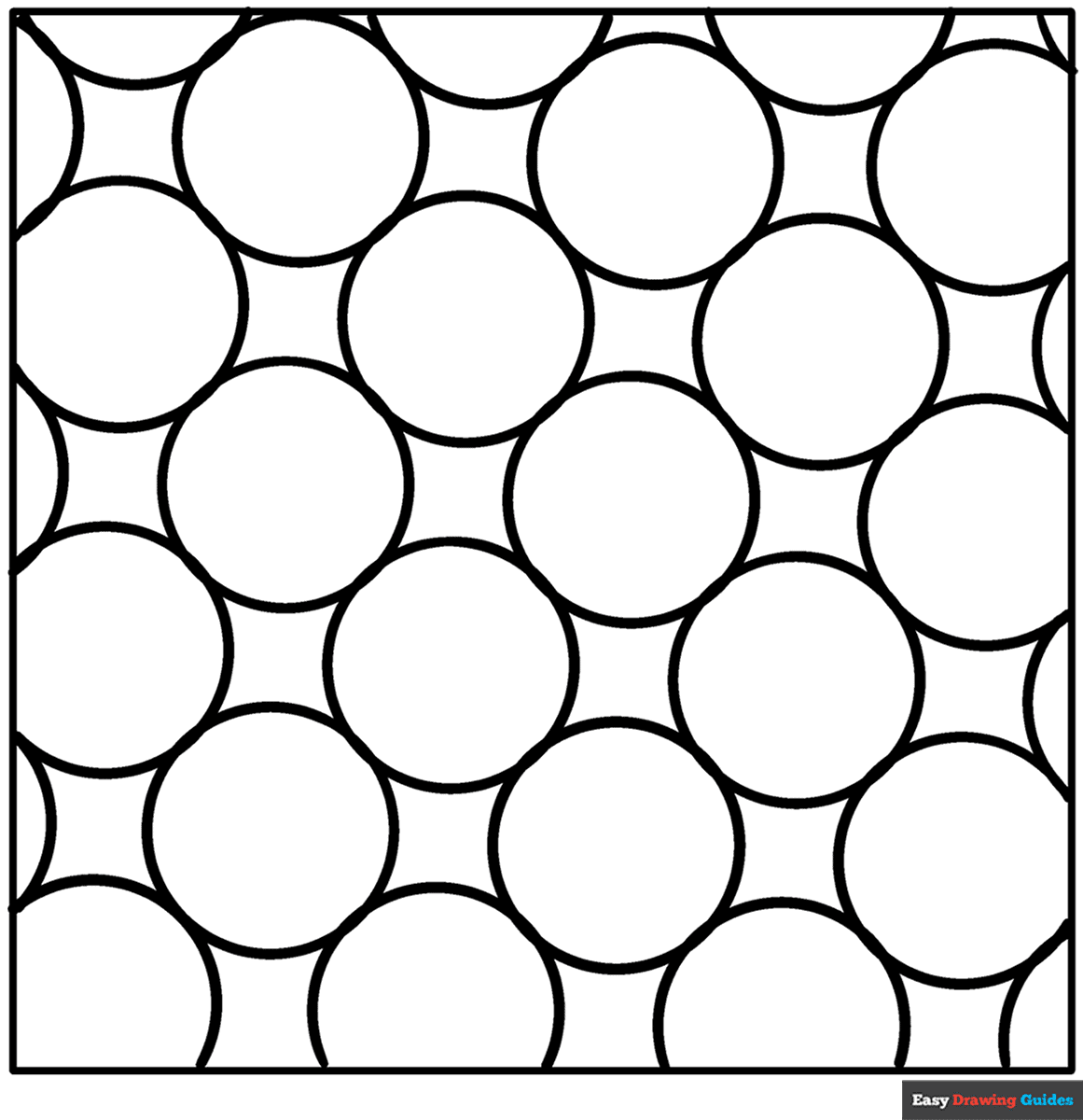 Easy Pattern Coloring Pages 55 Printable Sheets