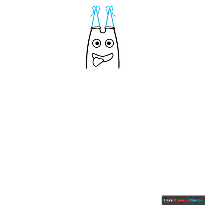 Banban from Garten of Banban step-by-step drawing tutorial: step 3