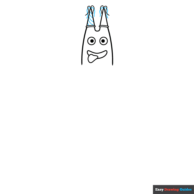 Banban from Garten of Banban step-by-step drawing tutorial: step 4