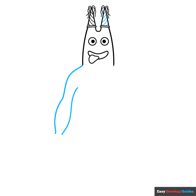 Banban from Garten of Banban step-by-step drawing tutorial: step 5