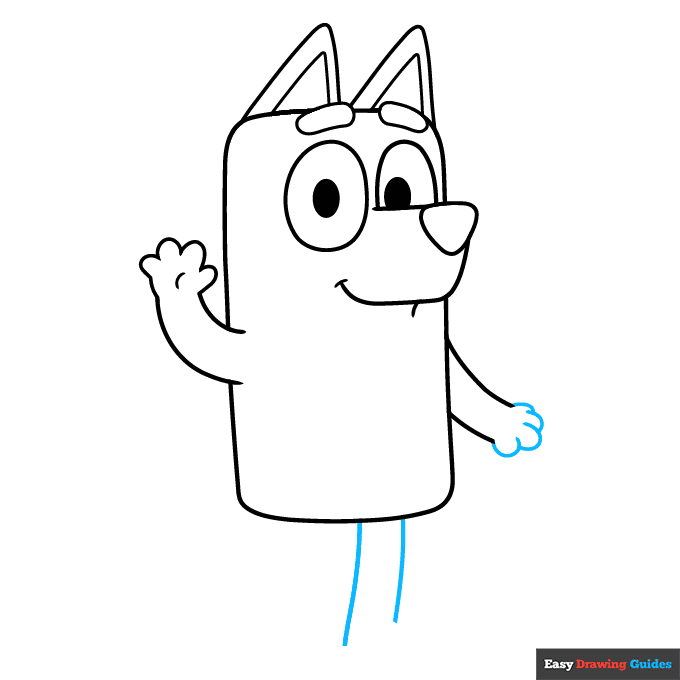 Chilli Heeler from Bluey step-by-step drawing tutorial: step 5