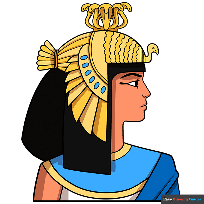 Cleopatra step-by-step drawing tutorial: step 11