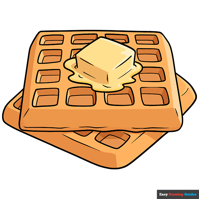 Waffle step-by-step drawing tutorial: step 11