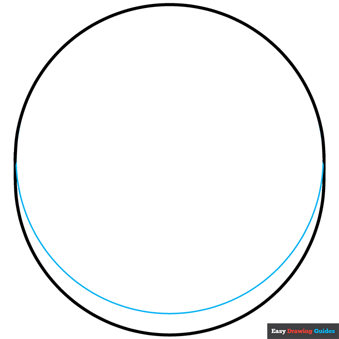 Coin step-by-step drawing tutorial: step 2