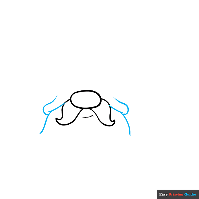 Garden Gnome step-by-step drawing tutorial: step 2