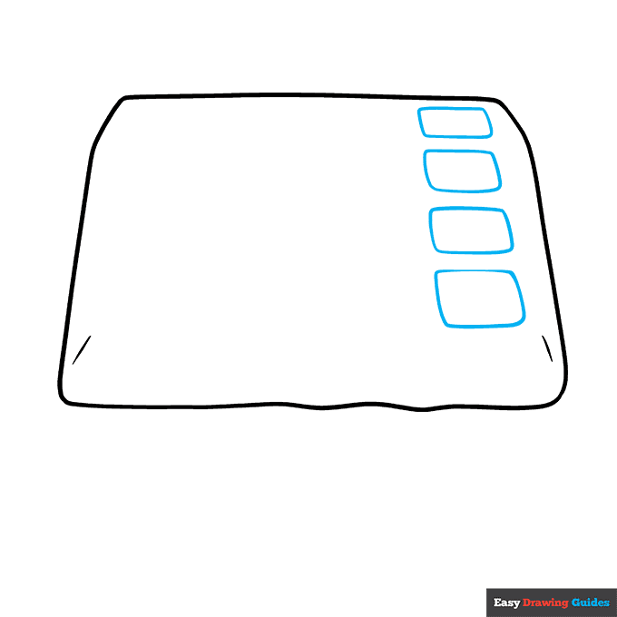 Waffle step-by-step drawing tutorial: step 3