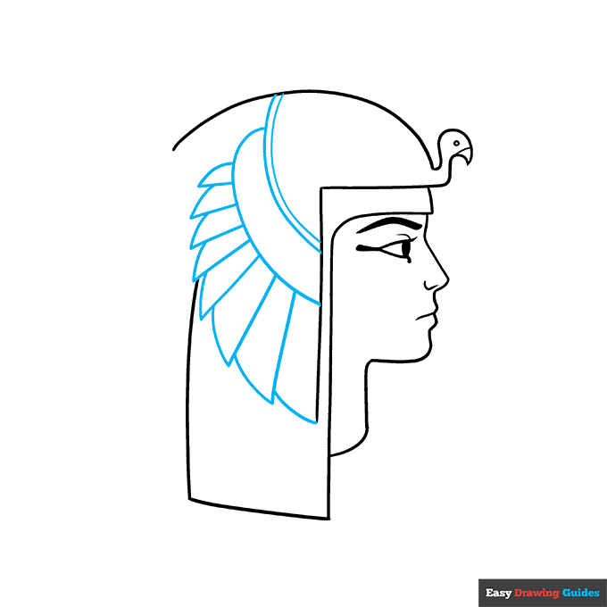 Cleopatra step-by-step drawing tutorial: step 5