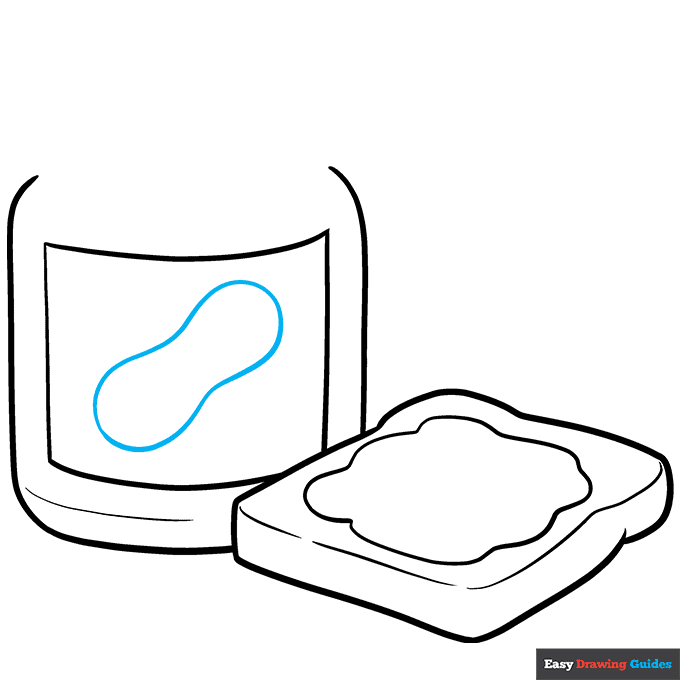 Peanut Butter step-by-step drawing tutorial: step 6