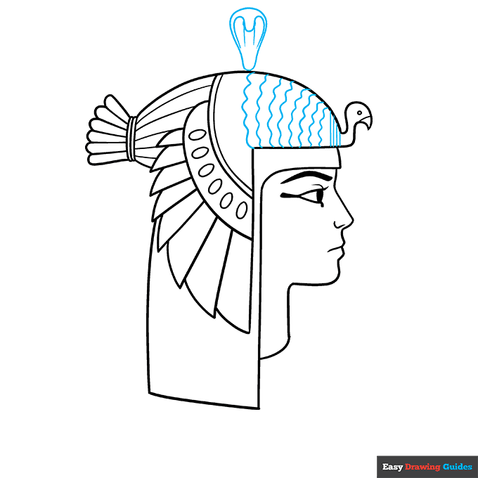 Cleopatra step-by-step drawing tutorial: step 7