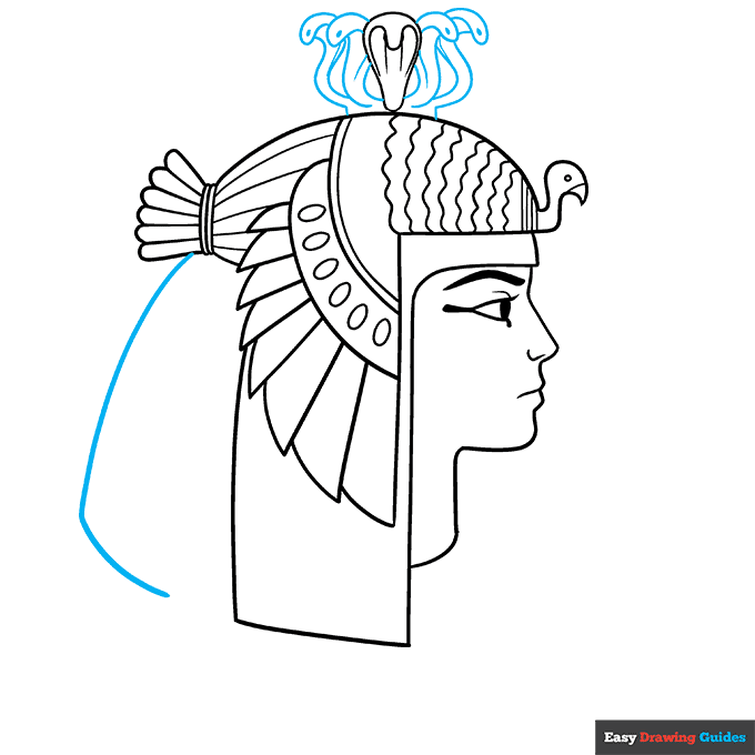 Cleopatra step-by-step drawing tutorial: step 8