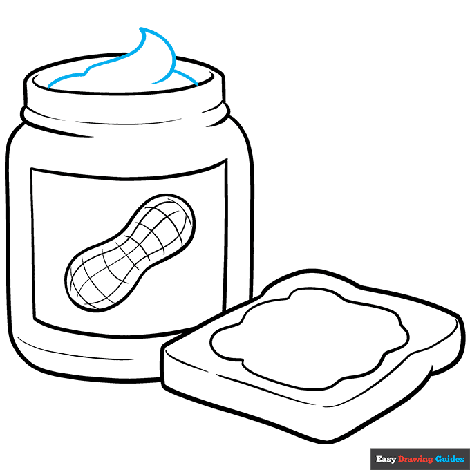 Peanut Butter step-by-step drawing tutorial: step 9