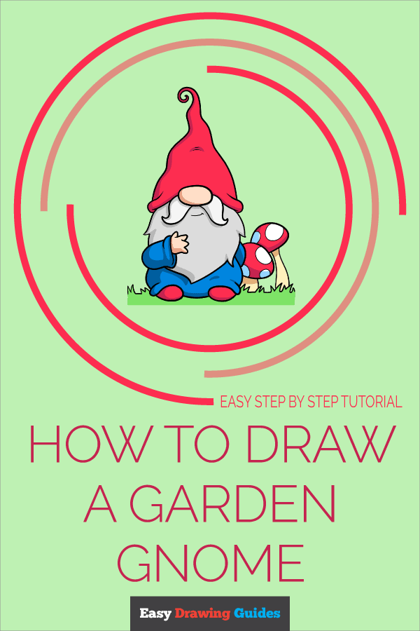 How to Draw a Garden Gnome Pinterest Image