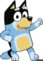 How to Draw Bandit Heeler from Bluey