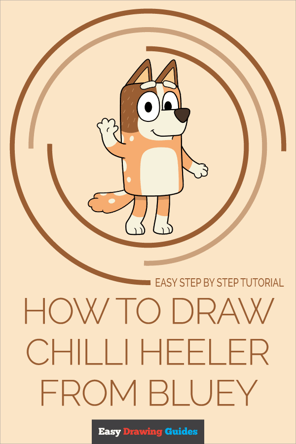 How to Draw Chilli Heeler from Bluey Pinterest Image