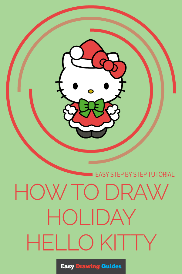 How to Draw Holiday Hello Kitty Pinterest Image