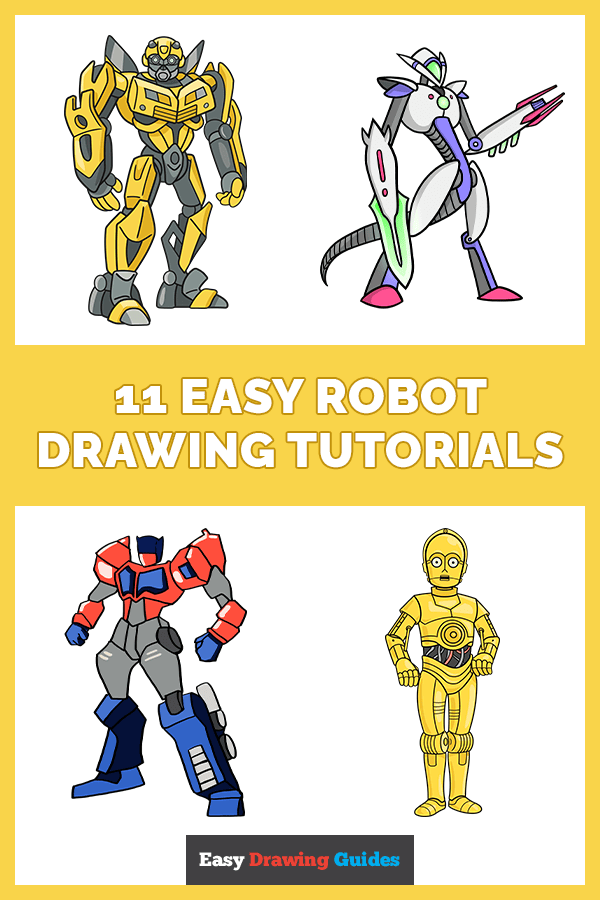11 Best Robot Drawing Tutorials Pinterest Image